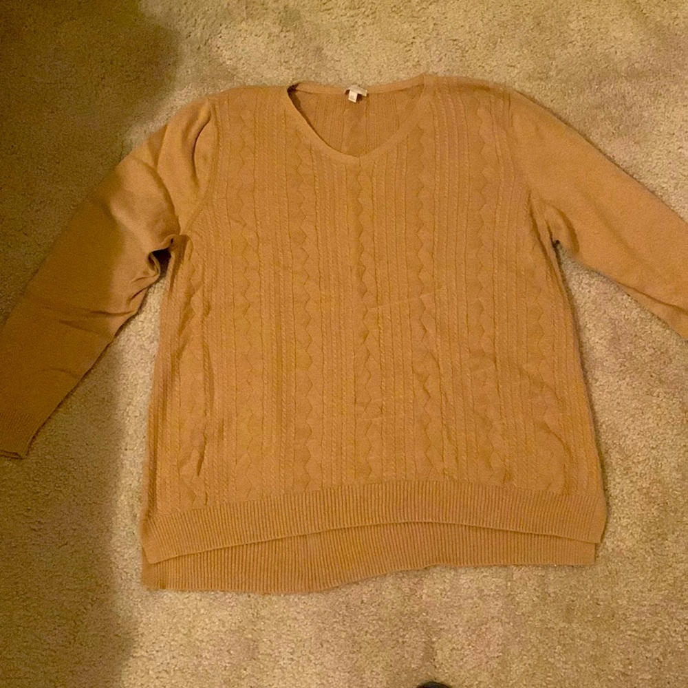 Talbots v-neck cable knit sweater, XL